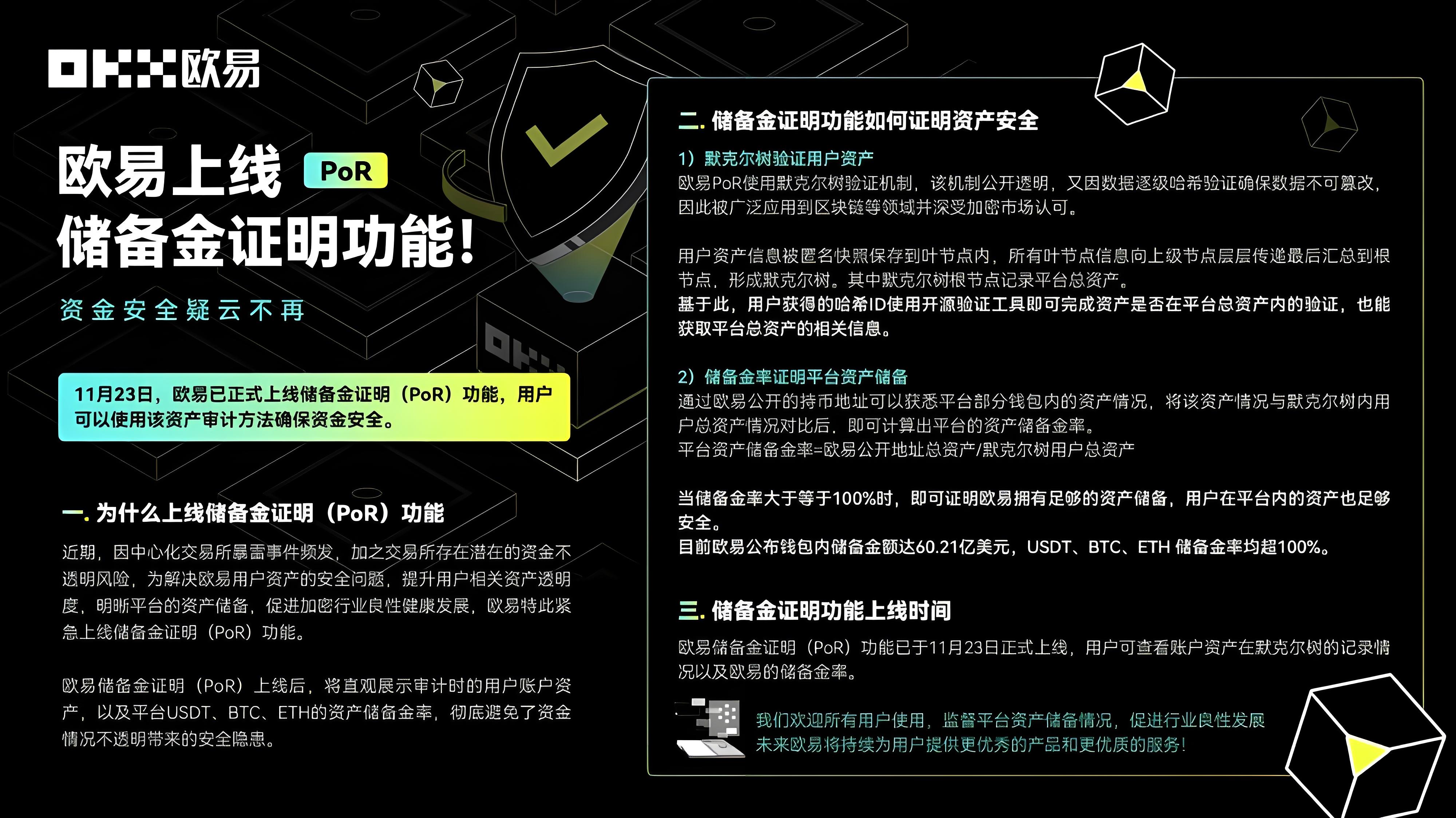 怎样操作欧易储备金证明功能？